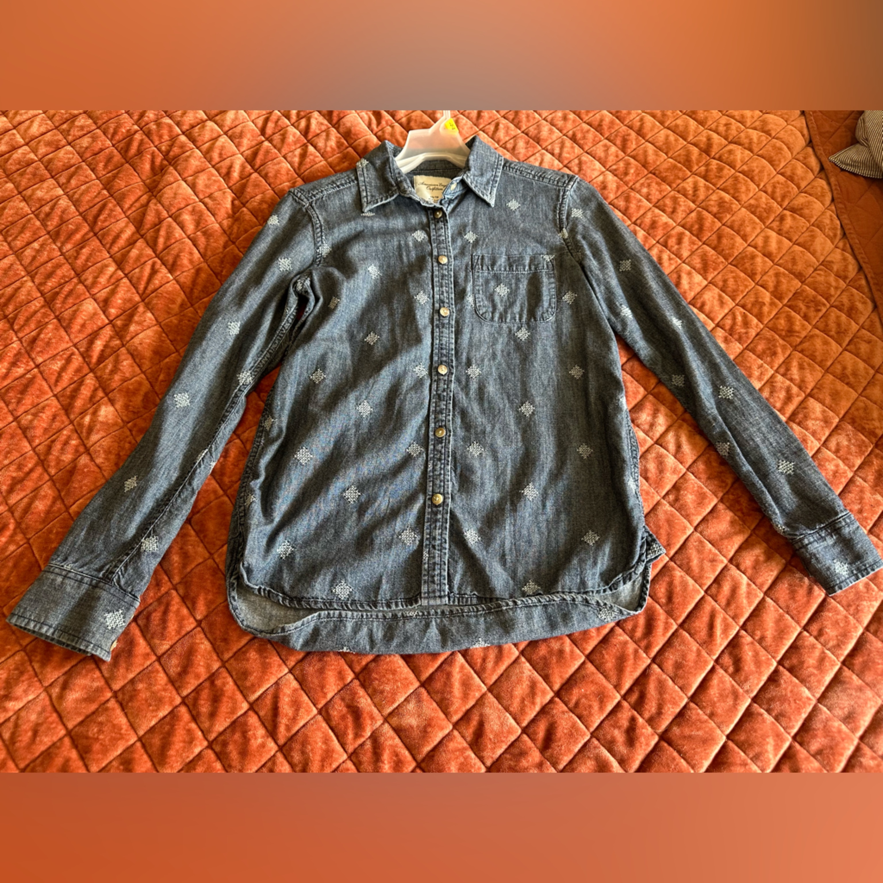 American Eagle Jean Button Down